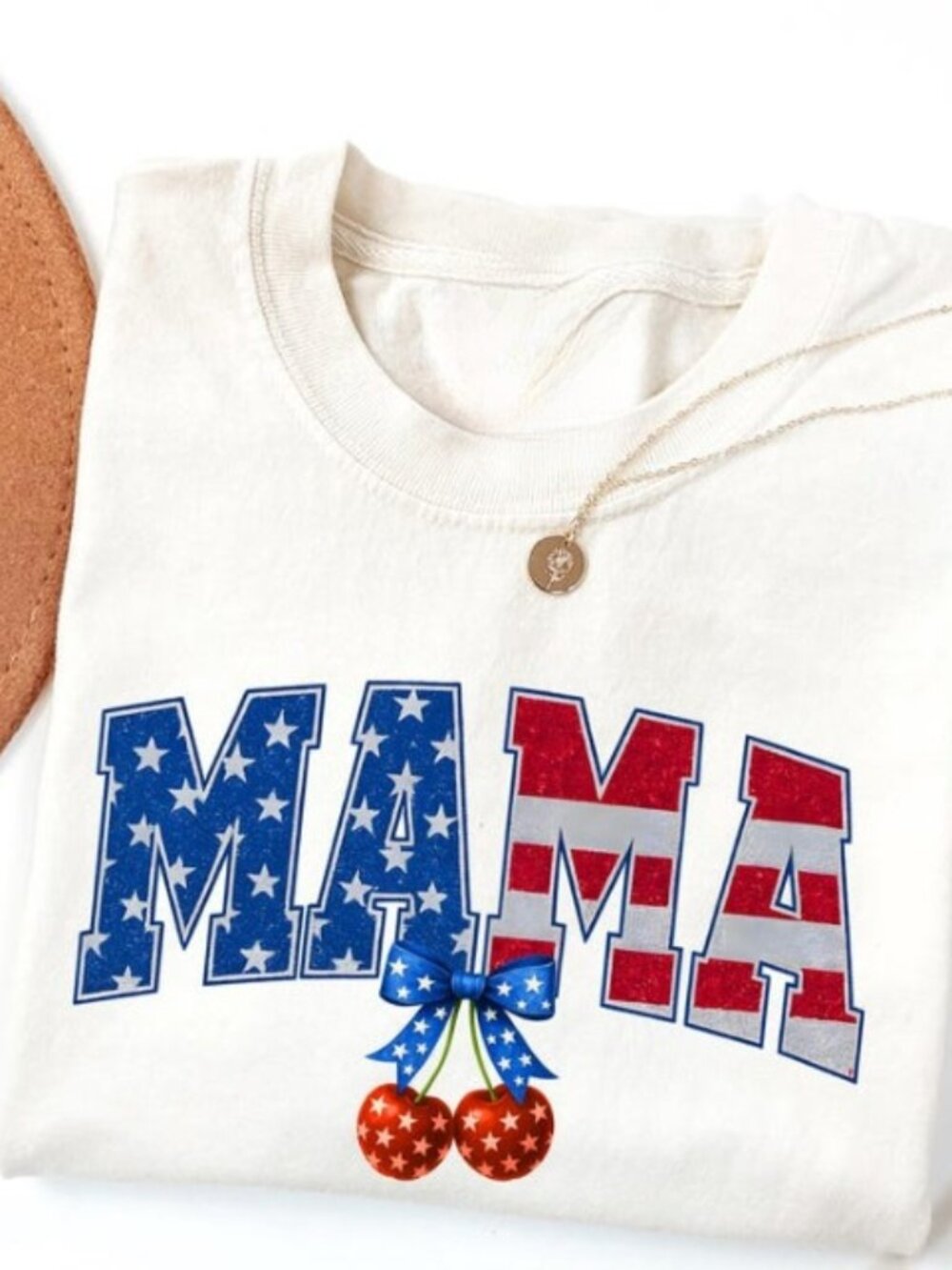 Patriotic Mama Shirt for Moms, 4th of July Mama Tee - Picture 1 of 3